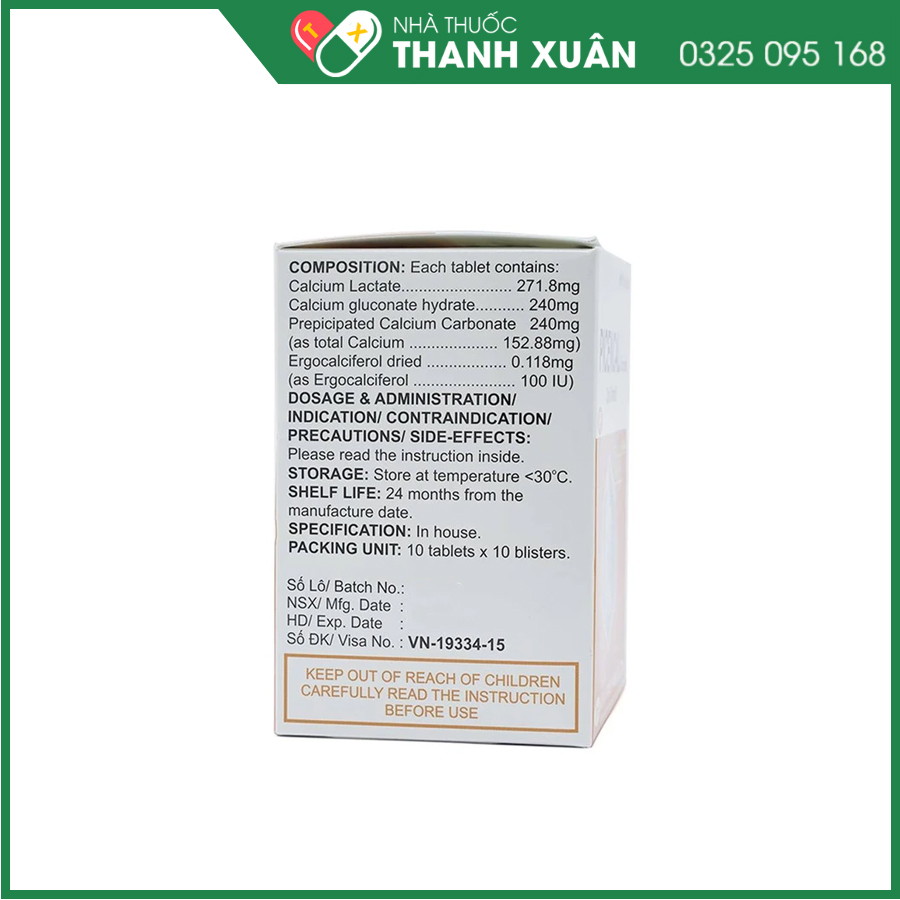 Picencal phòng và điều trị bệnh loãng xương, nguyễn xương, còi xương